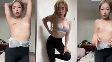 极品瑜伽裤少女全裸私拍流出 极品颜值白嫩美乳 无毛嫩穴一览无余 纤手拍打翘臀香艳无比！